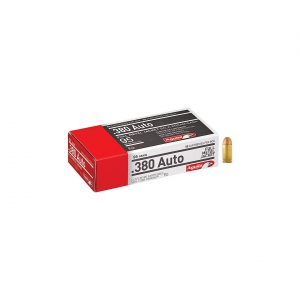 ABOUT THIS PRODUCT SKU: 027292143ITEM: 1E802110 AcademyOutdoorsShootingAmmunitionCenterfire Pistol DETAILS & SPECS REVIEWS Q&A Features and Benefits 50-round box Full metal jacket .380 Auto caliber 95 grains Noncorrosive priming Specifications Pistol Ammo Type: Target Number of rounds: 50 Grain weight: 95 Caliber: .380 ACP What's in the Box Aguila Ammunition .380 Auto 95-Grain Centerfire Ammunition Important Product and Safety Information You must be 18 or older to purchase Rifle or Shotgun Ammunition and 21 or older to purchase Handgun Ammunition. In ordering this product, you certify that you are of legal age and satisfy your jurisdiction's legal requirements to purchase this product. For safety reasons, we do not accept returns on ammunition. Always make sure you use the correct ammunition for your specific firearm. The sale or shipment of this product to residents of certain jurisdictions is prohibited. Check your local laws before ordering this product. Check your local laws for any other regulations. We recommend the use of protective eyewear whenever using or near the use of this item. Item will only be shipped using Ground Shipping to the contiguous 48 states only. Shipping Restriction: Currently we are not able to ship this product to the following state(s). APAKCTCAHIDCILNYAEMAAANJ Aguila Ammunition .380 Auto 95-Grain Centerfire Ammunition - 50 Rounds